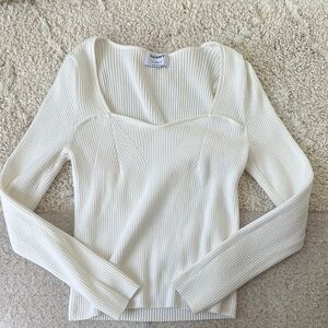 Old Navy Cream Ribbed Top